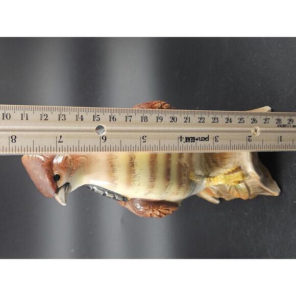 2 Mid Century Kitsch Ceramic Bobwhite Grouse Bird Figures JSC Malsons NY Label - Picture 14 of 15